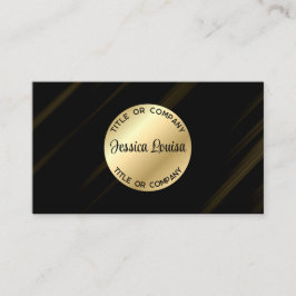 Tarjeta De Visita Elegante negro y oro