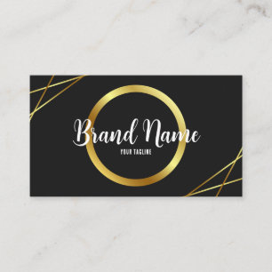 Tarjeta De Visita Elegante negro y oro