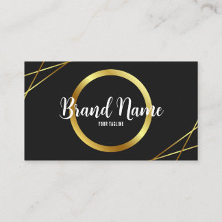 Tarjeta De Visita Elegante negro y oro