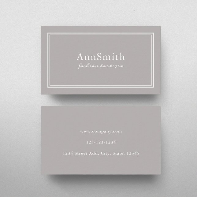 Tarjeta De Visita Elegante Neutral (Subido por el creador)