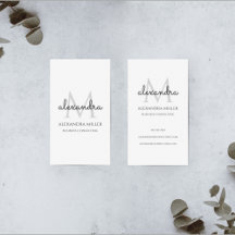 Elegante Nombre de Monograma Negro y Blanco