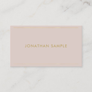Tarjeta De Visita Elegante Nombre de Oro Plantilla de diseño simple