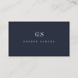 Tarjeta De Visita Elegante Nombre Profesional Simple de Empleado Tít