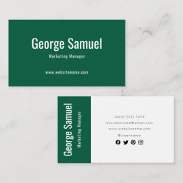 Tarjeta De Visita Elegante Nombre Profesional Simple Título del Trab