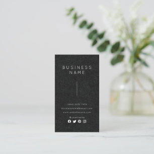 Tarjeta De Visita Elegante Nombre Profesional Simple Título del Trab