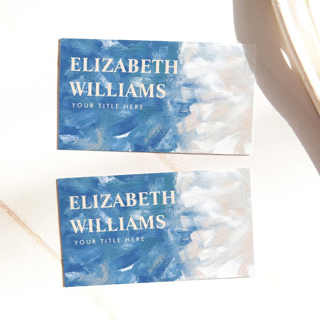 Tarjeta De Visita Elegante Océano abstracto profesional (Subido por el creador)