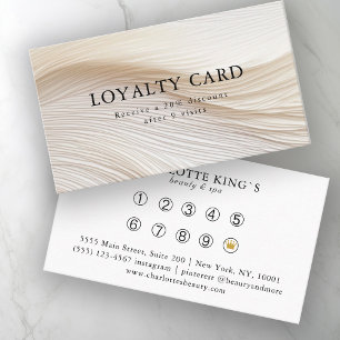 Tarjeta De Visita Elegante, olas, salón, lealtad