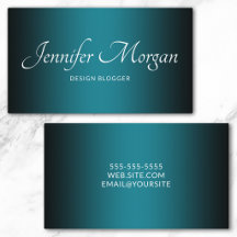 Elegante Ombre Negro y Turquesa