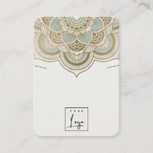 Tarjeta De Visita Elegante Ornate Gold Verde azulado pantalla de col