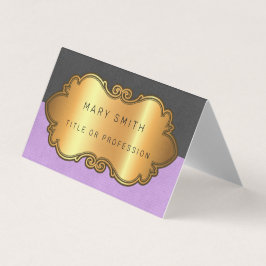 Tarjeta De Visita Elegante oro de cuero moderno