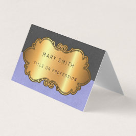 Tarjeta De Visita Elegante oro de cuero moderno