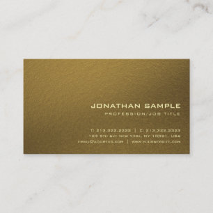Tarjeta De Visita Elegante Oro de Lujo con Aspecto Profesional y Cre