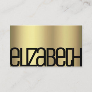 Tarjeta De Visita Elegante oro Negro Glam Lujo Minimalista Moderno