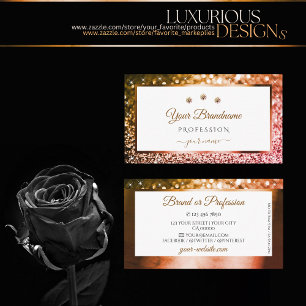 Tarjeta De Visita Elegante oro rosa blanco dorado Purpurinas diamant