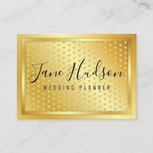 Tarjeta De Visita Elegante oro sobre motas de oro minimalista 3.5x2.