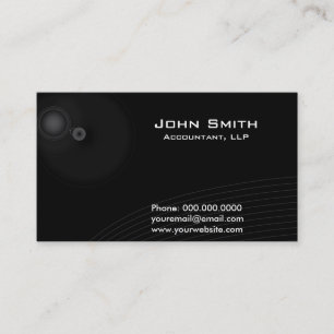 Tarjeta de visita elegante oscura financiera que