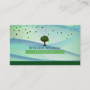 Tarjeta De Visita Elegante Paisaje de Green Nature Linden Garden