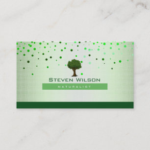 Tarjeta De Visita Elegante Paisaje de Green Nature Linden Garden