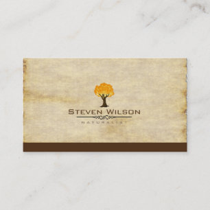 Tarjeta De Visita Elegante paisaje de jardín de arena verde árbol