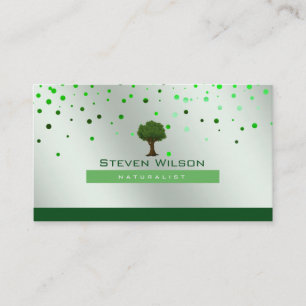 Tarjeta De Visita Elegante Paisaje de jardín verde de jardín natural