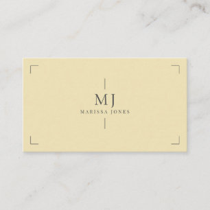 Tarjeta De Visita Elegante Palo Profesional Minimalista Monograma