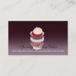 Tarjeta De Visita Elegante Panadería De Pasteles Boda Con Código QR