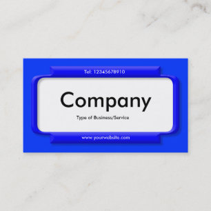 Tarjeta De Visita Elegante panel azul - azul (0033FF)