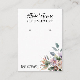 Tarjeta De Visita Elegante pantalla de anillo de flores
