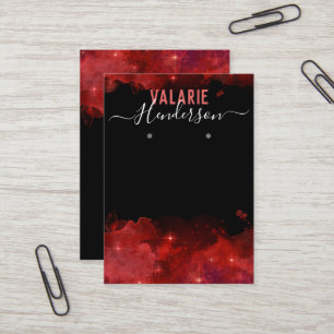 Tarjeta De Visita Elegante pantalla de auriculares de color rojo