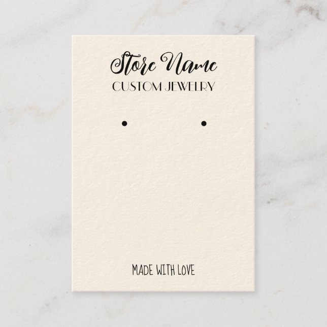 Tarjeta De Visita Elegante pantalla de auriculares de joyas (Anverso)