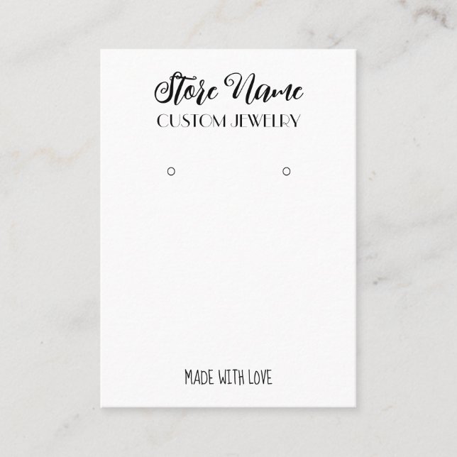 Tarjeta De Visita Elegante pantalla de auriculares hechos a mano (Anverso)