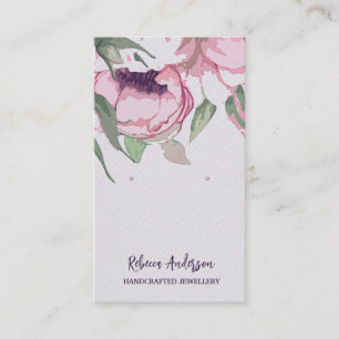 Tarjeta De Visita Elegante pantalla de barrido floral acuático