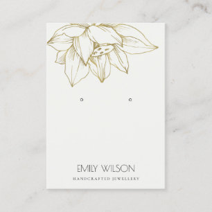 TARJETA DE VISITA ELEGANTE PANTALLA DE GANANCIAS DE ORO GRIS SIMPLE