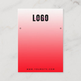 Tarjeta De Visita Elegante Pantalla De Joyas De Ombre Rojo Y Rosa