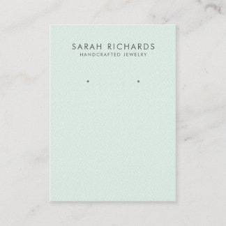 Tarjeta De Visita Elegante Pantalla De Joyas Verdes Pastel Mint