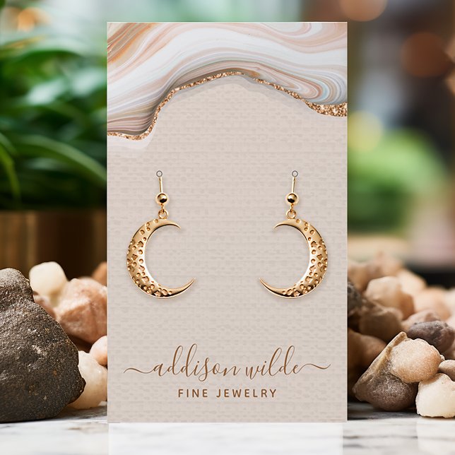 Tarjeta De Visita Elegante pantalla de joyería de mármol Purpurina d (Subido por el creador)