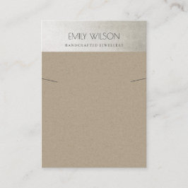 TARJETA DE VISITA ELEGANTE PANTALLA DE NECESARIOS DE KRAFT DE LA PLA