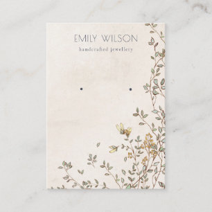 Tarjeta De Visita Elegante Pantalla De Stud De Vino Floral Dusky