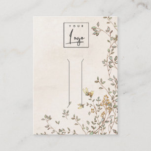 Tarjeta De Visita Elegante pantalla Dusky Floral Vine Marfil Clip de
