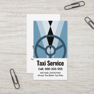 Tarjeta De Visita Elegante Paquete De Conductor De Taxi