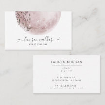 Tarjeta de visita elegante para Rubor Pink Full Mo