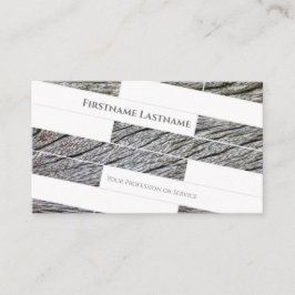 Tarjeta De Visita Elegante parqué minimalista de madera blanca