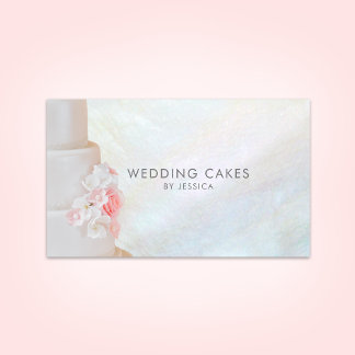 Tarjeta De Visita Elegante pastel Boda Baker