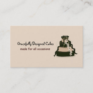 Tarjeta De Visita Elegante pastel de diseño de chocolate
