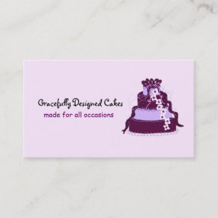 Tarjeta De Visita Elegante pastel de diseño morado