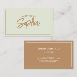 Tarjeta De Visita Elegante Pastel de Estilo Minimalista