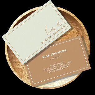 Tarjeta De Visita Elegante Pastel de Estilo Minimalista