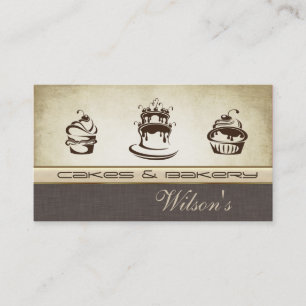 Tarjeta De Visita Elegante pastel de moda y panadería