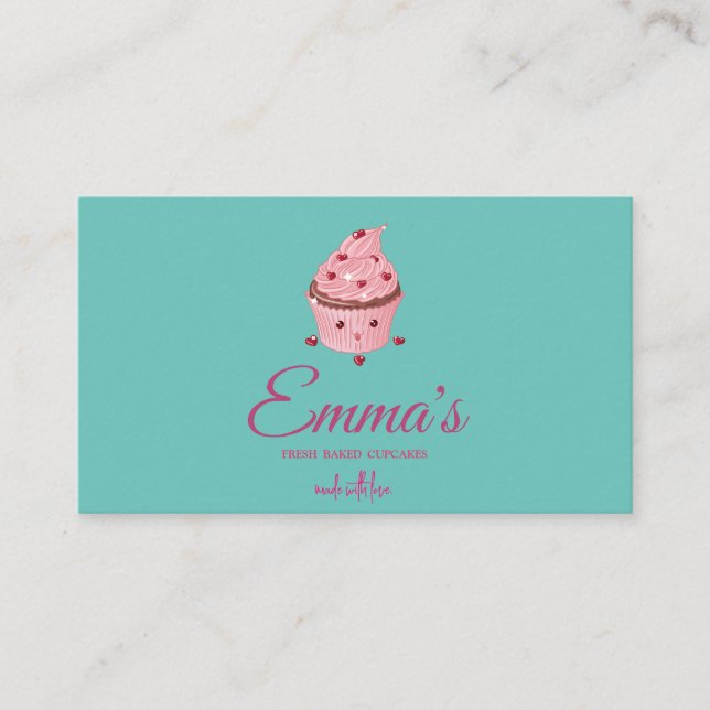 Tarjeta De Visita Elegante pastelería Baker Chef (Anverso)