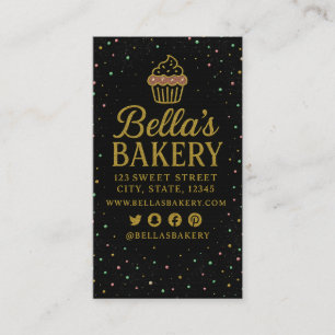 Tarjeta De Visita Elegante pastelería de lujo
